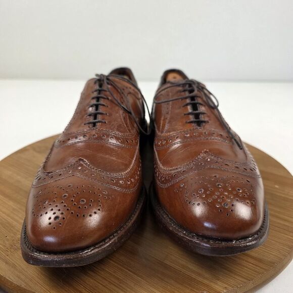 Allen Edmonds McAllister Brogue Wingtip Oxford Brown Leather‎ Dress Shoes 10 D main image 8